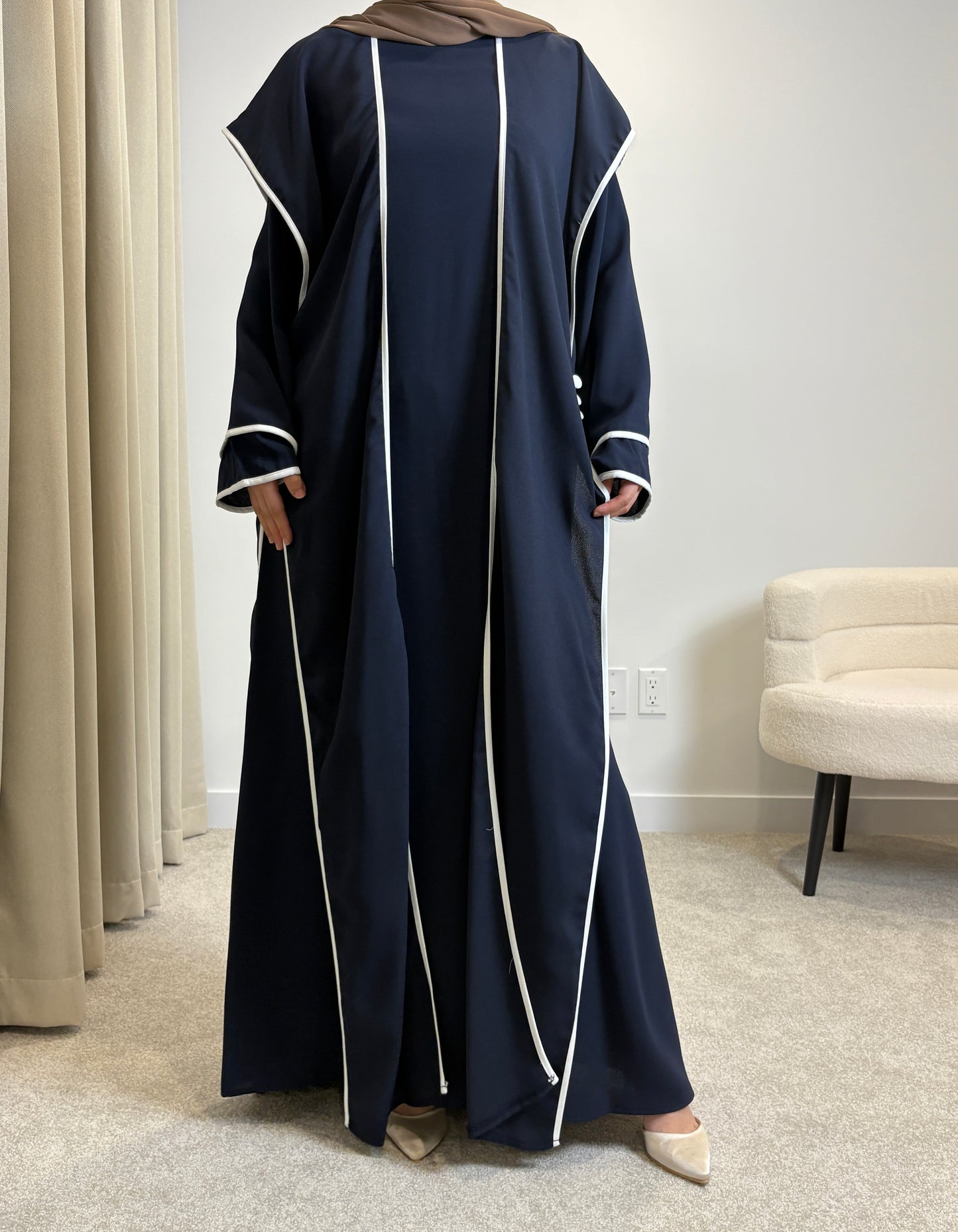 Tamara Abaya Set - Navy