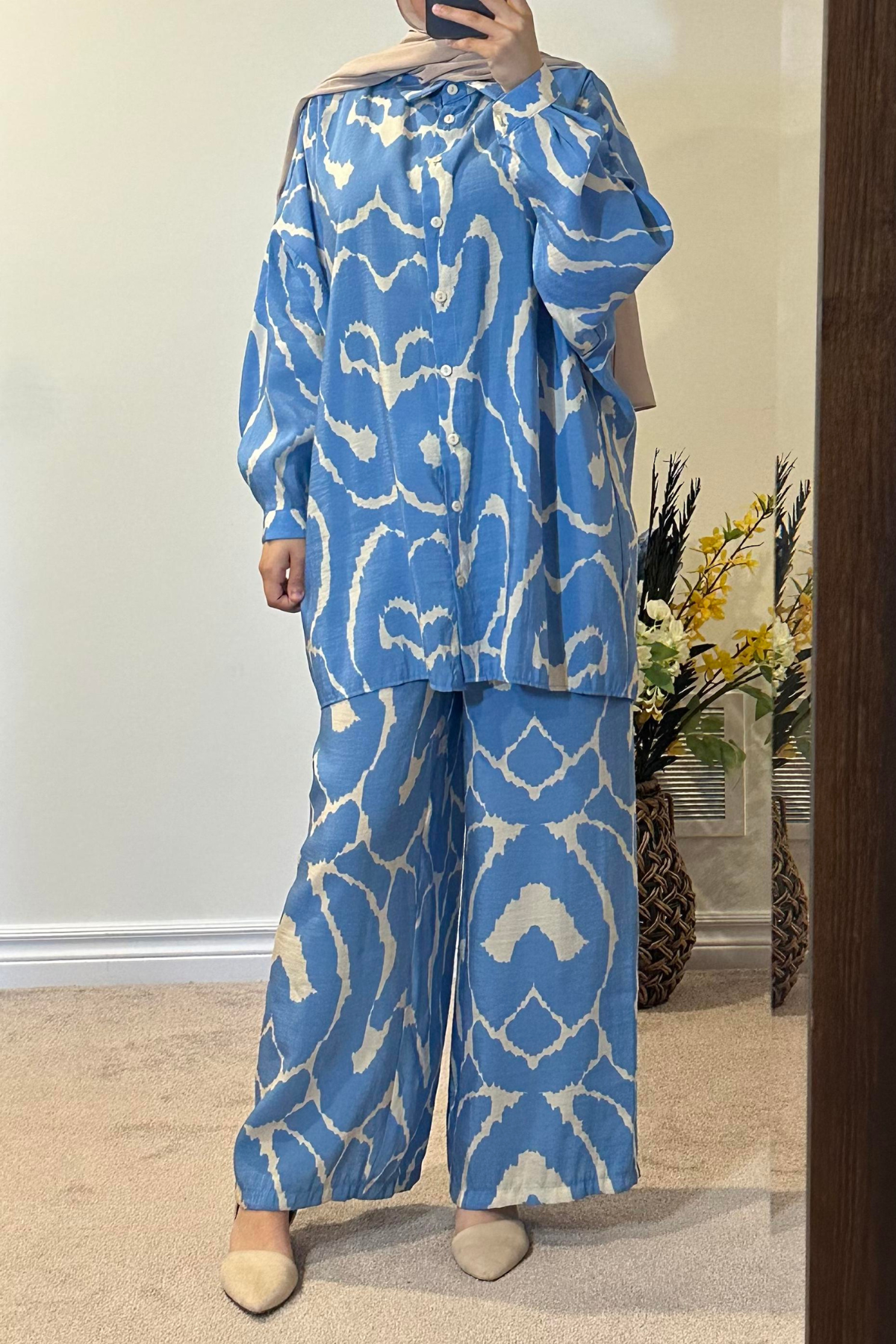 Maya Patterned Set - Sky Blue