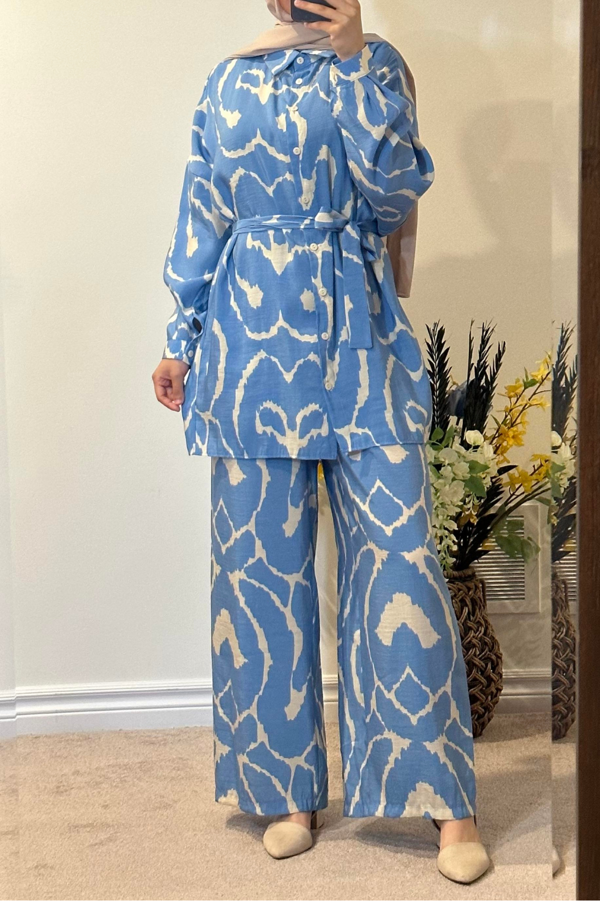 Maya Patterned Set - Sky Blue