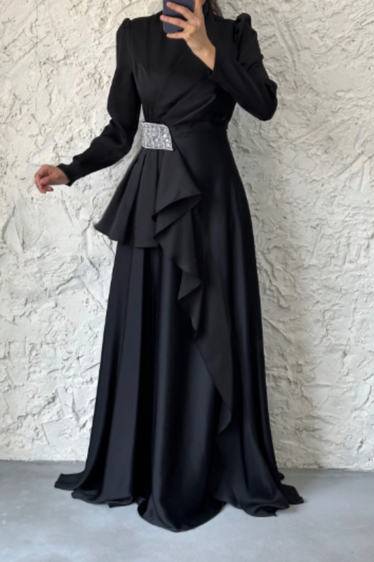 Yasmeen Luxe Dress - Black