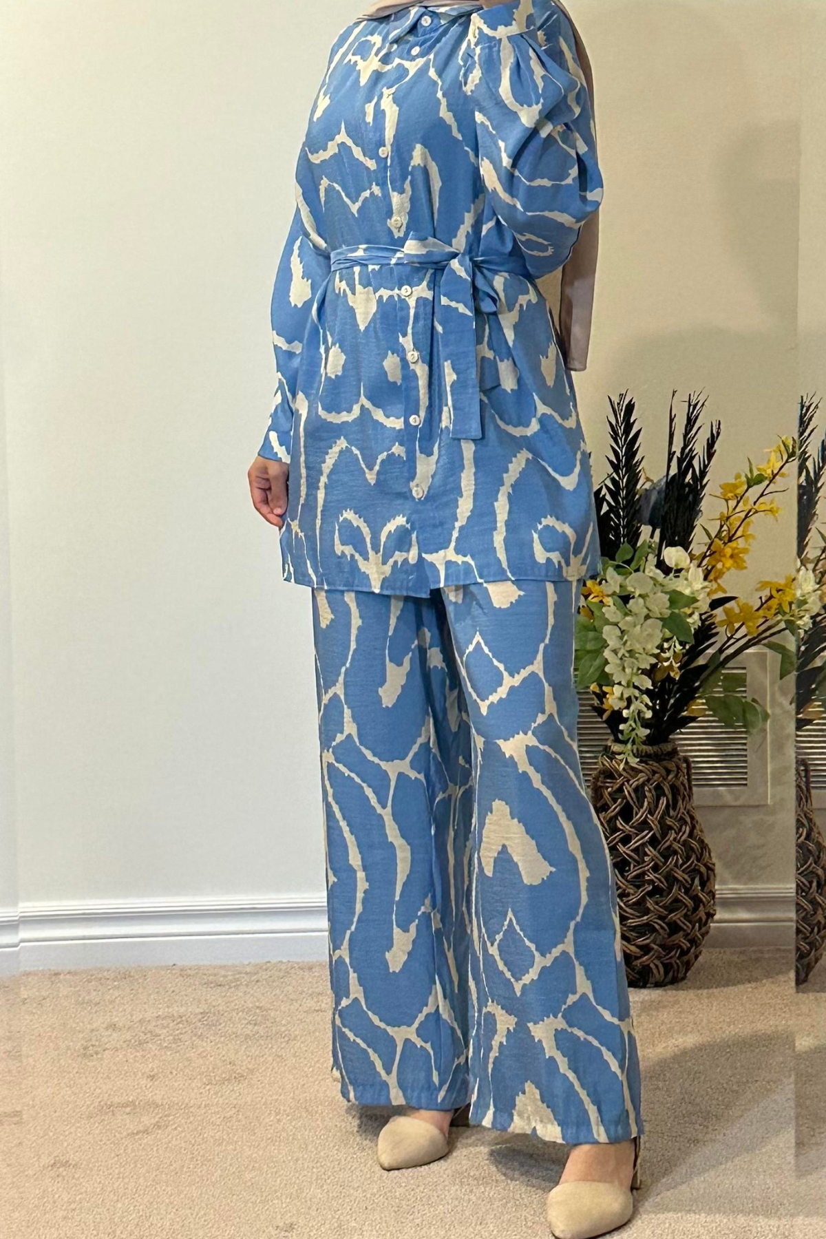 Maya Patterned Set - Sky Blue