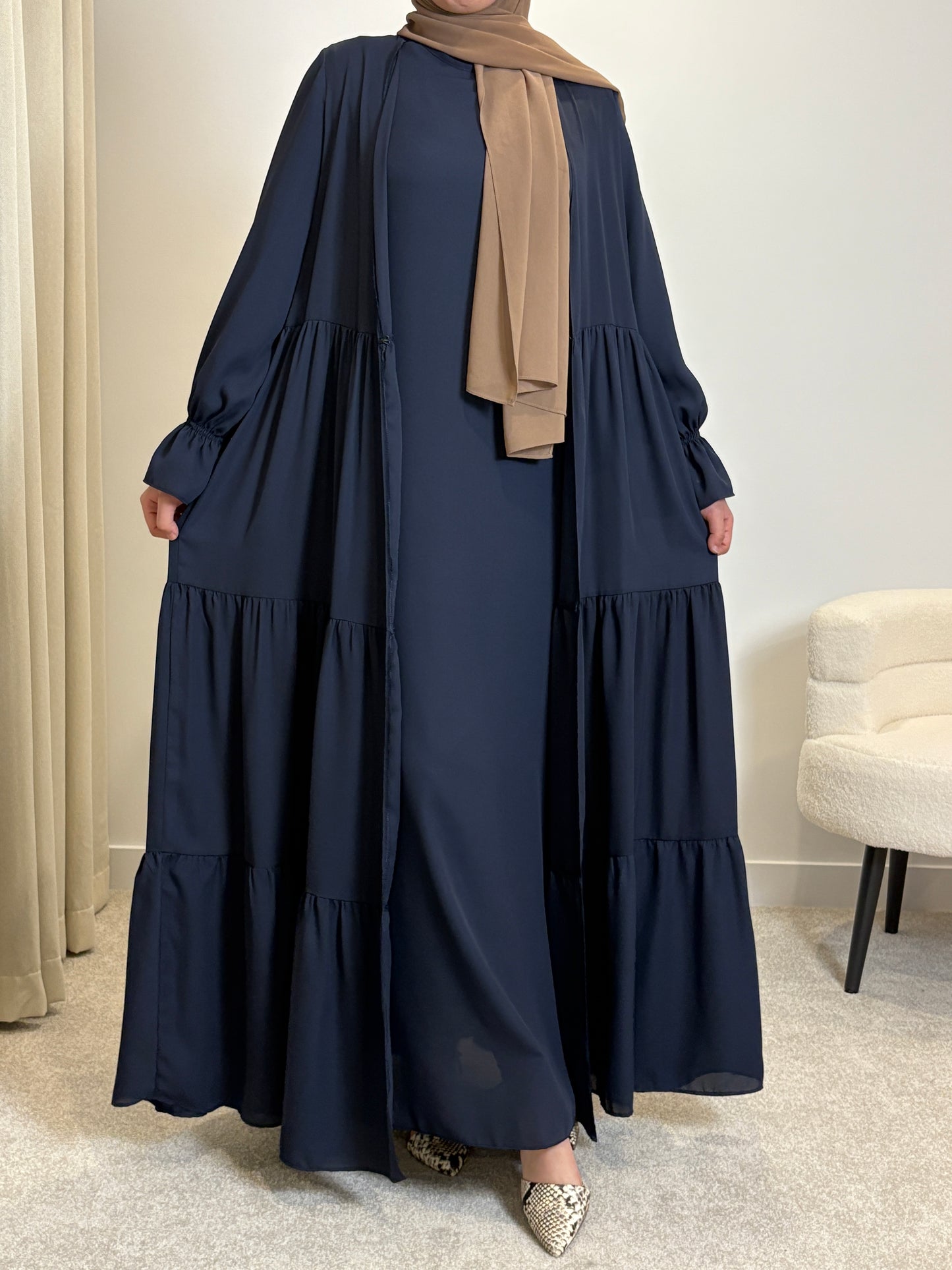 Lana Abaya Set - Navy