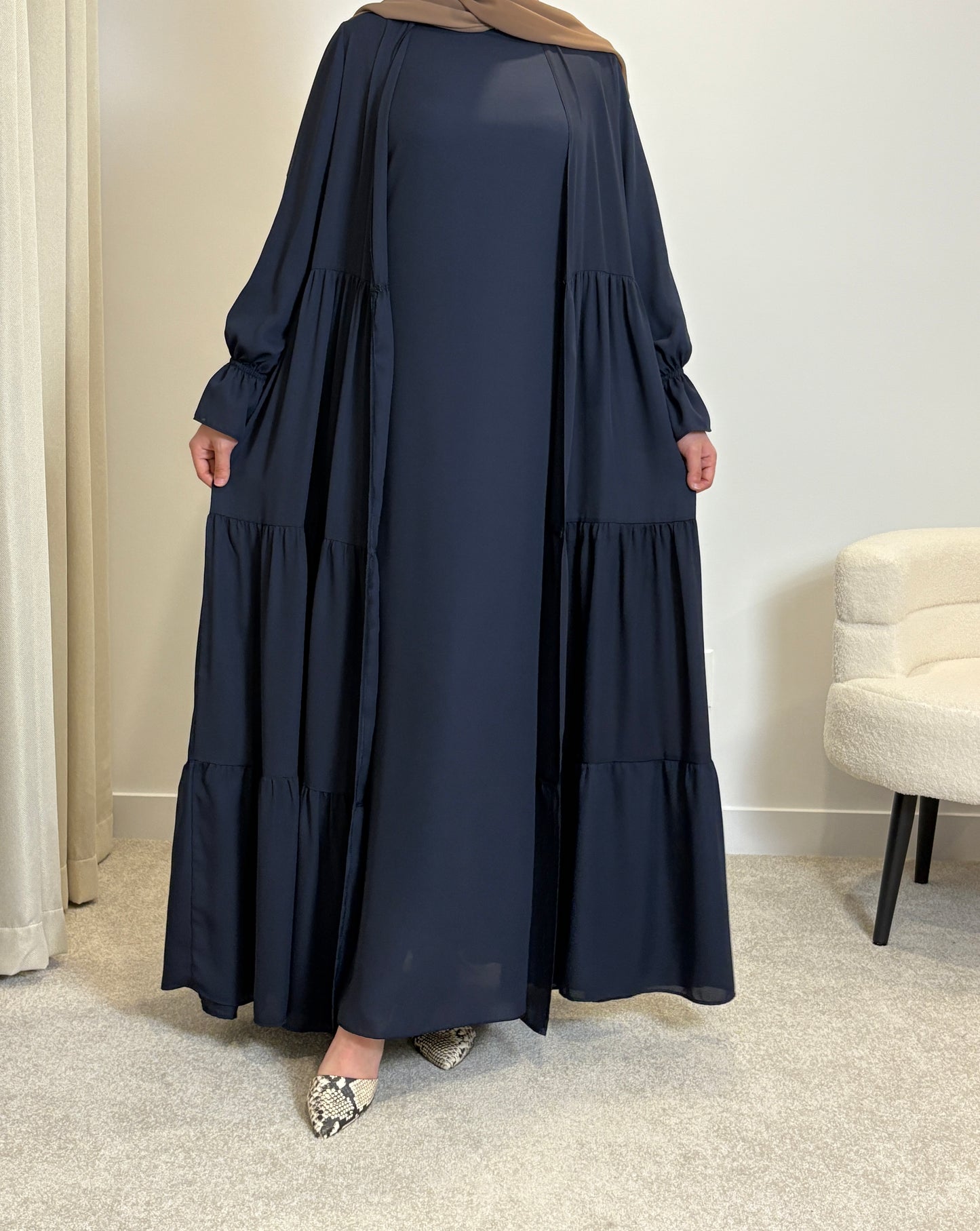 Lana Abaya Set - Navy