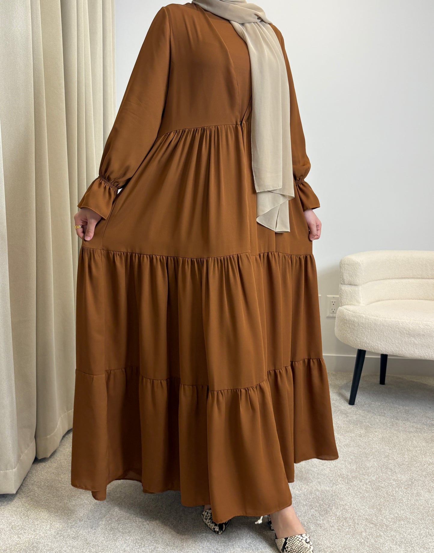 Lana Abaya Set - Toffee