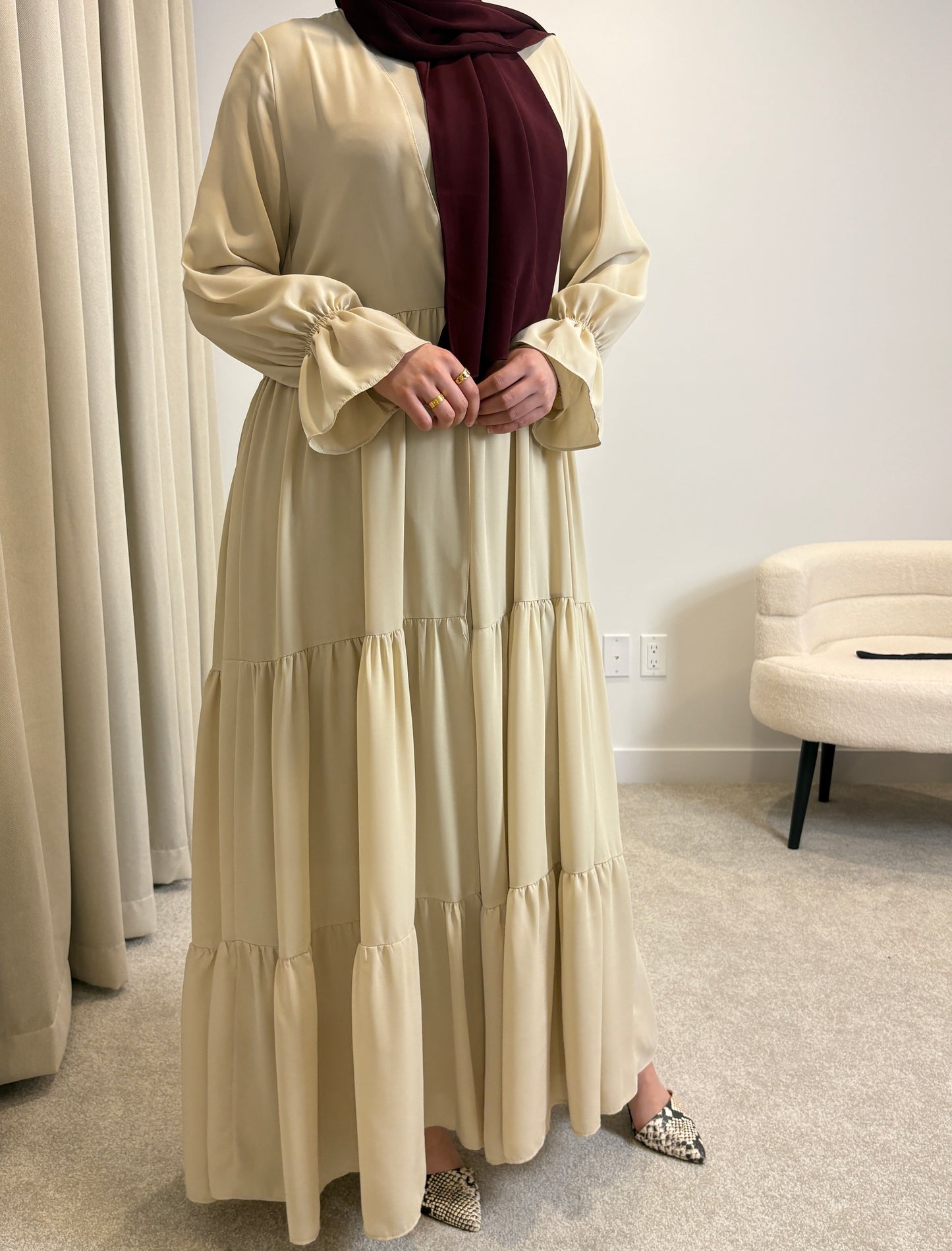 Lana Abaya Set - Beige