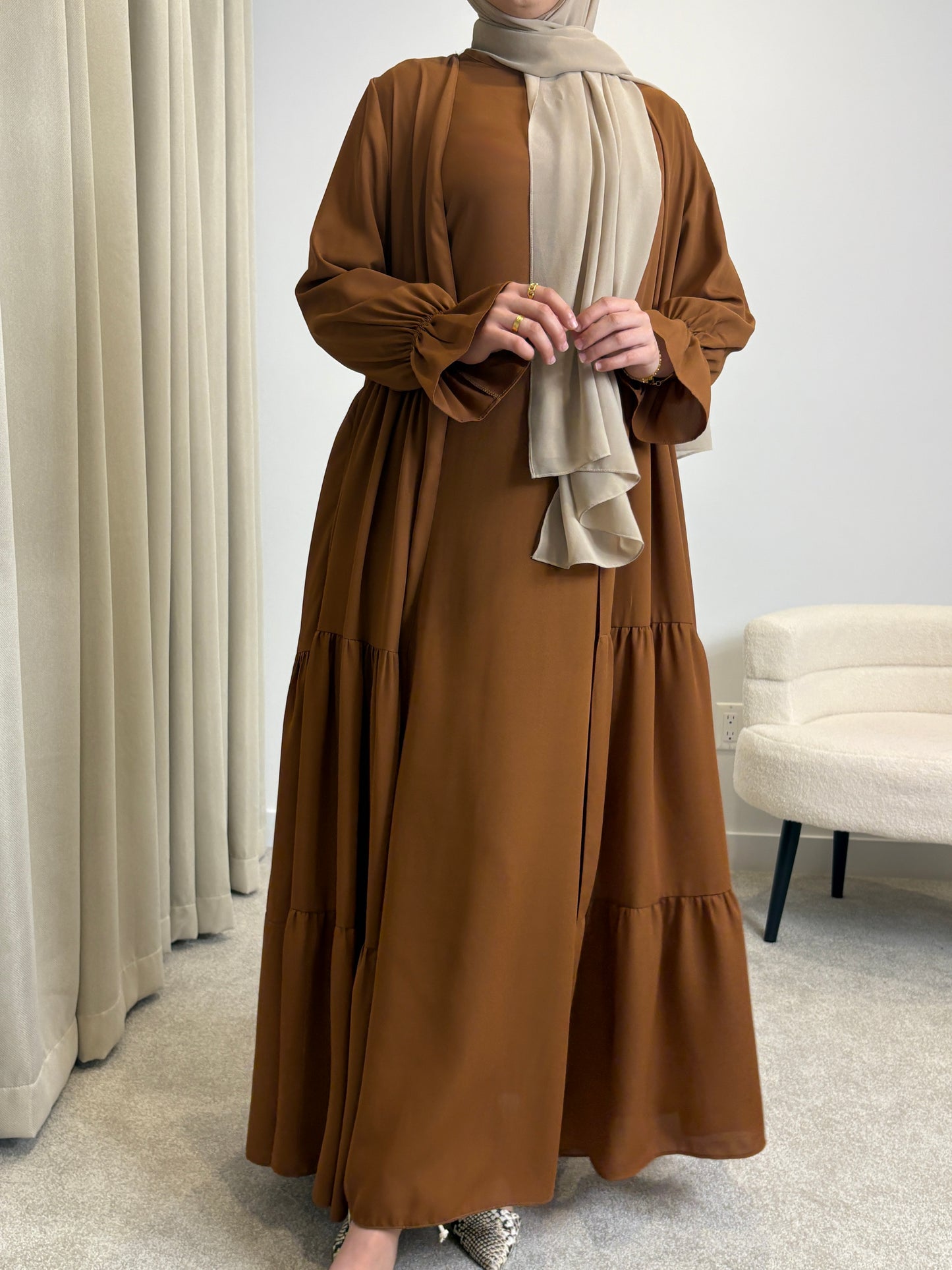 Lana Abaya Set - Toffee