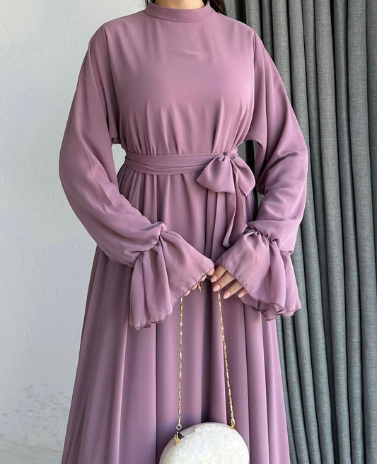 Hayat Chiffon Dress - Pink