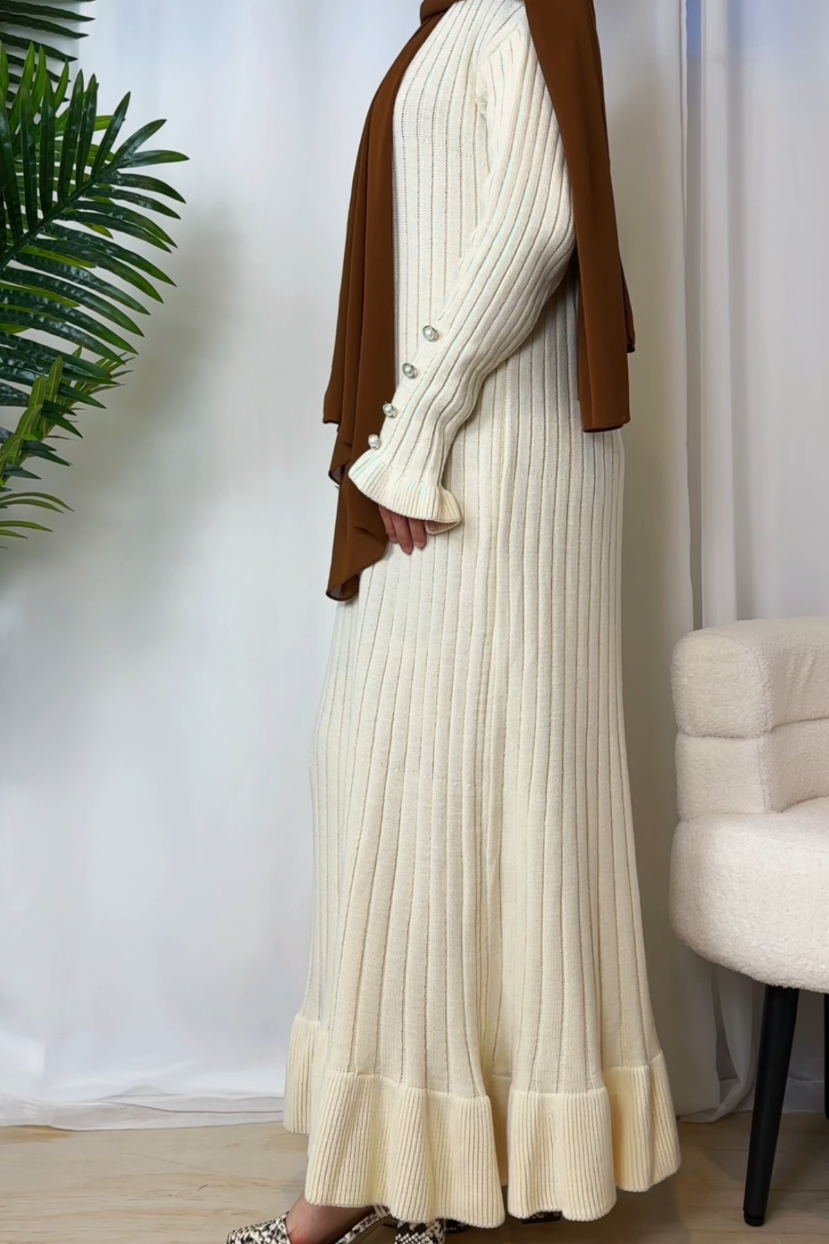 Lina Knit Dress - Cream