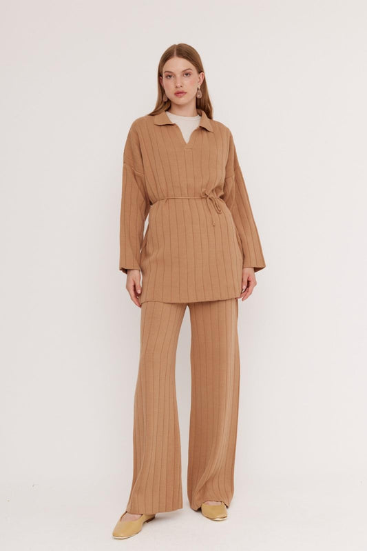 Niveen Knit Set - Tan