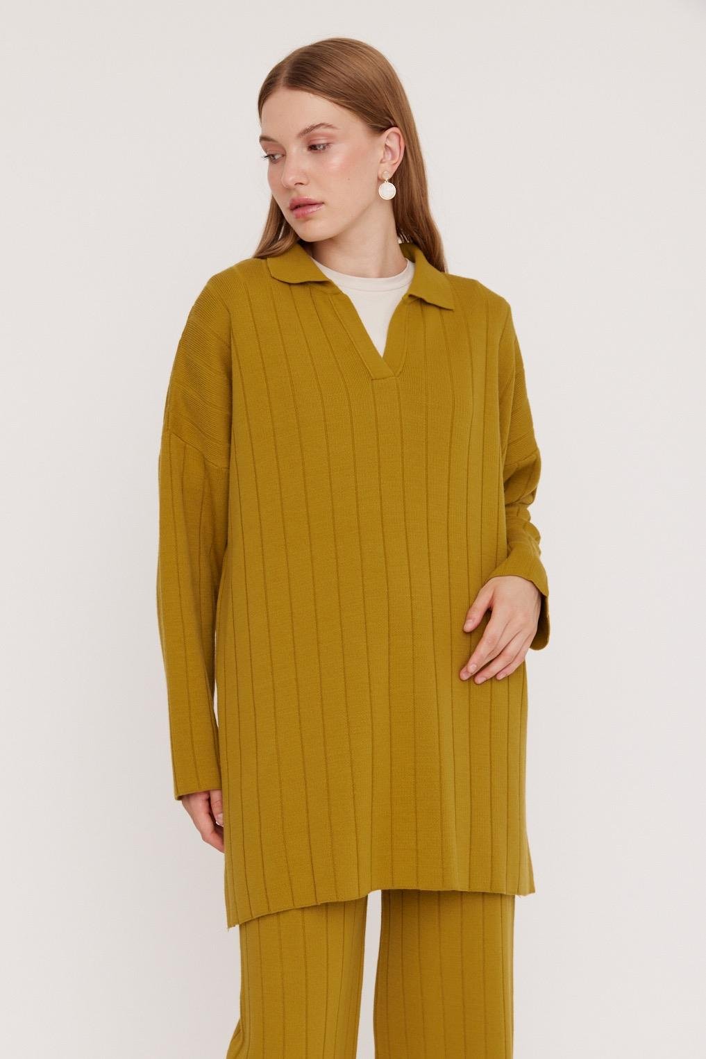 Niveen Knit Set - Dark Mustard